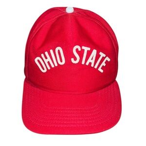 VTG 80s Ohio State Buckeyes Snapback Foam Hat Cap Heritage NCAA USA NO FOAM